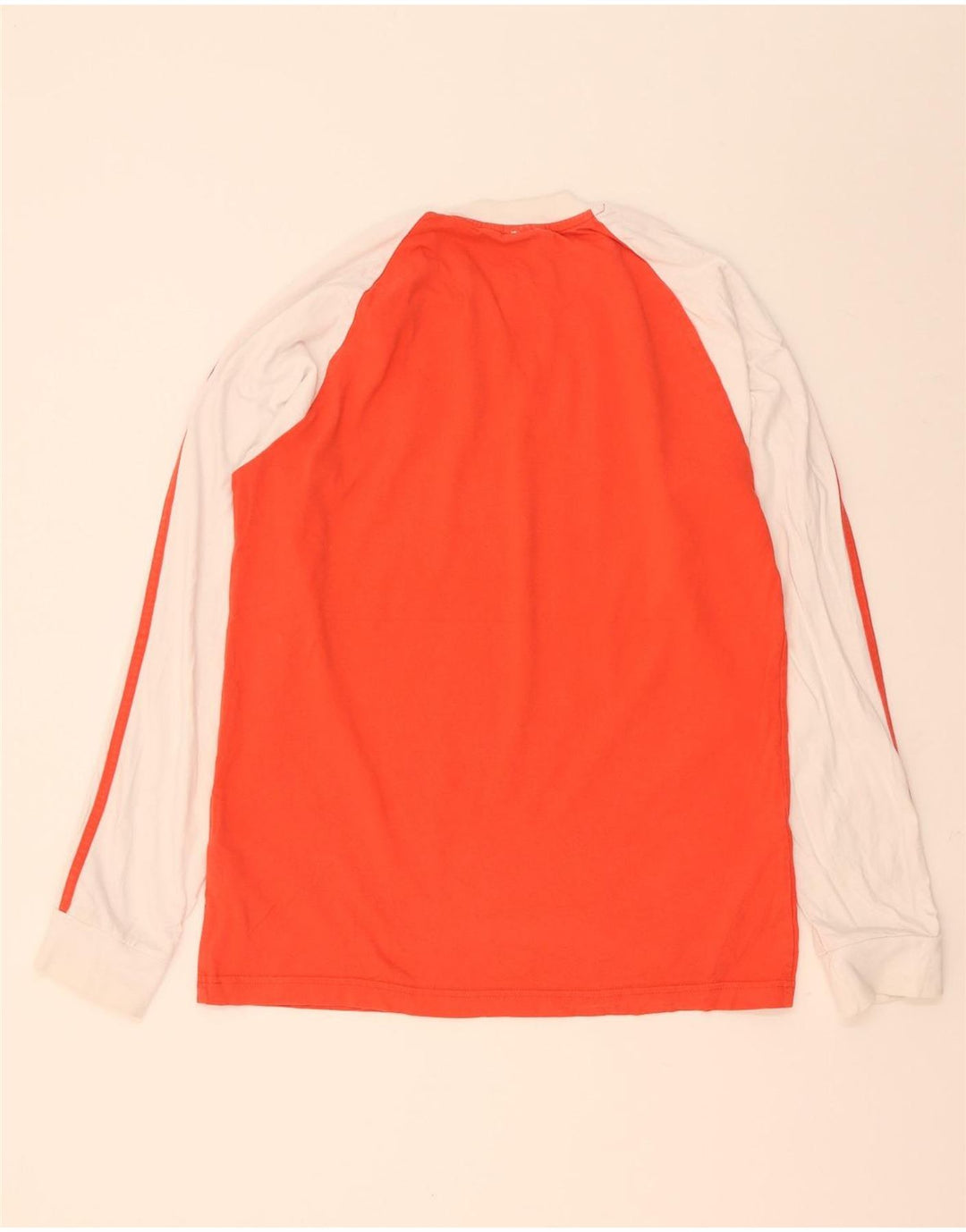 Adidas Herren-Oberteil, langärmelig, mittelorange, Colourblock-Baumwolle