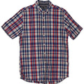 TOMMY HILFIGER Herren New York Fit Kurzarmhemd Mittelblau kariert