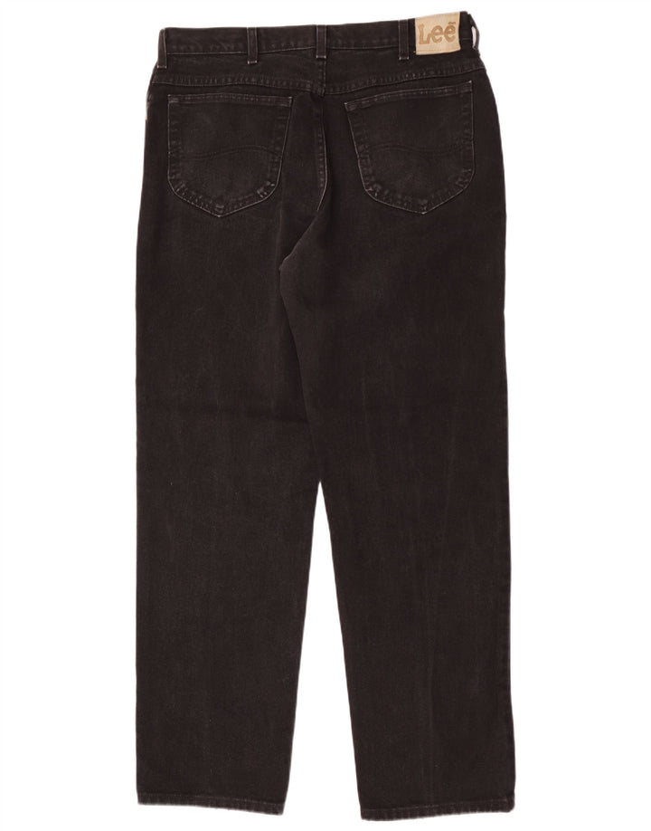 Lee Herren Straight Jeans W34 L32 Schwarz