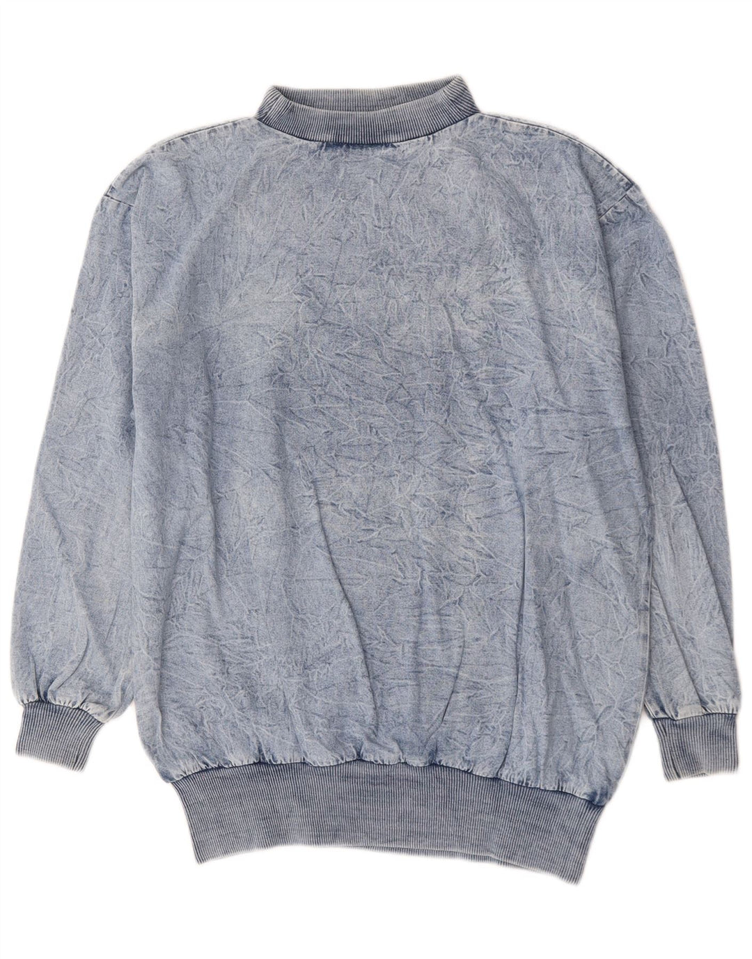 Vintage Damen Oversized Sweatshirt Pullover EU 44 XL Blaue Baumwolle