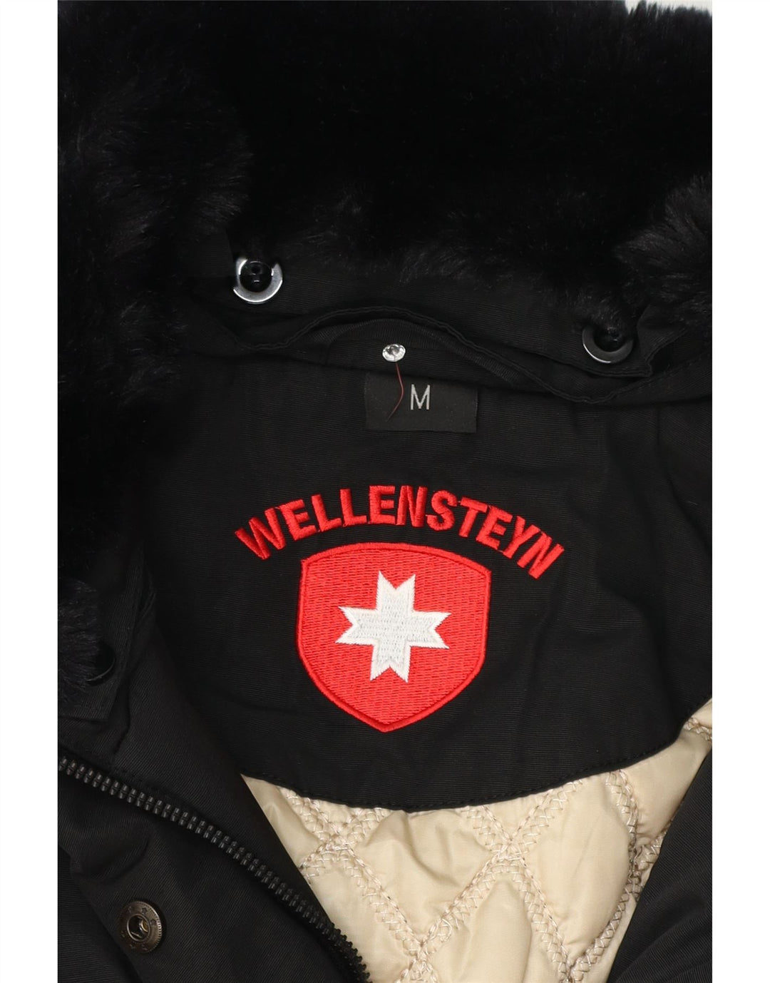 Wellensteyn Womens Wattierter Mantel UK 14 Mittelschwarze Baumwolle