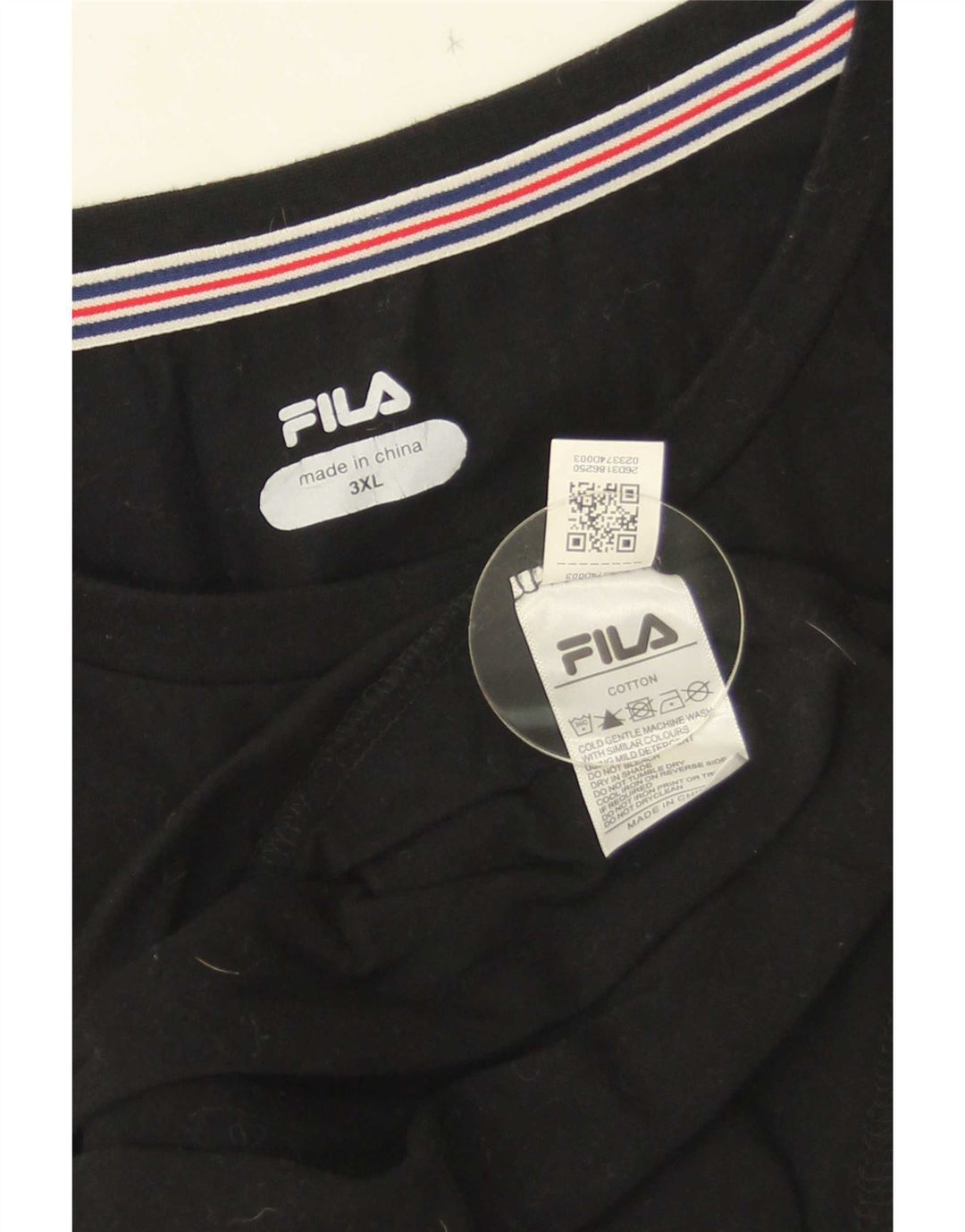 Fila Herren T-Shirt Top 3XL Schwarz Baumwolle