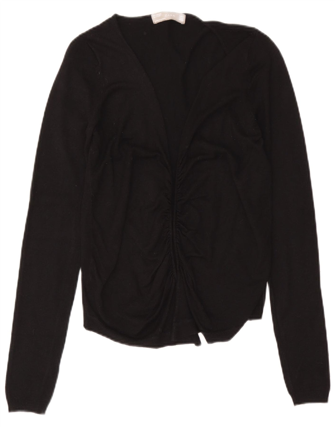 Offener Cardigan für Damen von Zara, Gr. 12, Mittelschwarz, Viskose