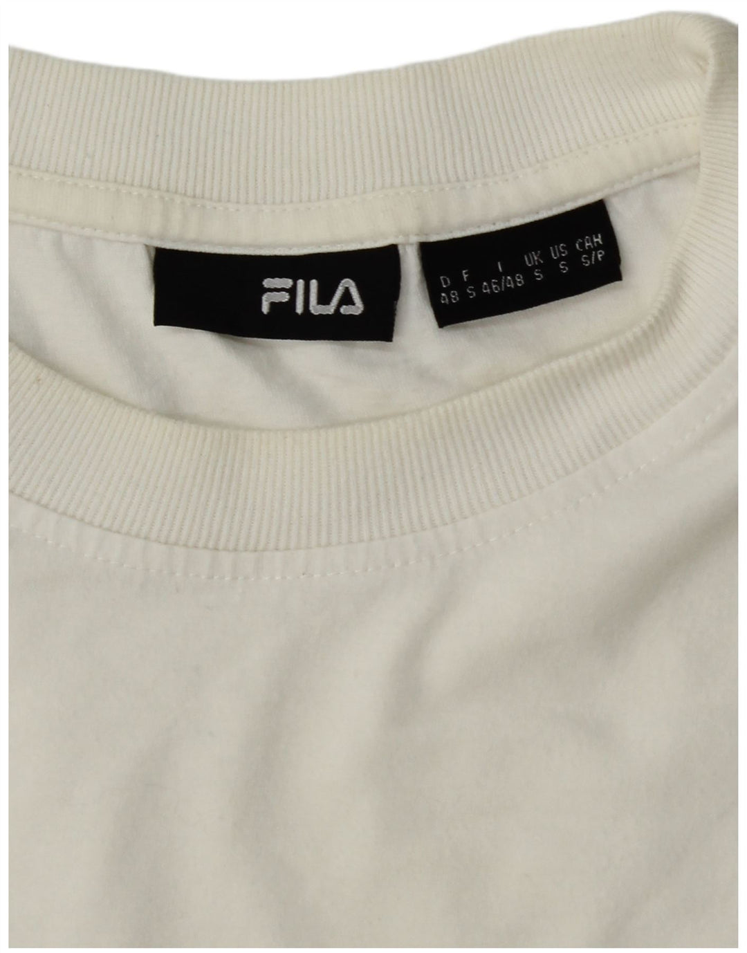 FILA Herren Grafik T-Shirt Top Small Weiß