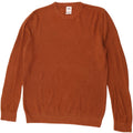 Zara Herren-Pullover mit Rundhalsausschnitt, groß, braune Baumwolle