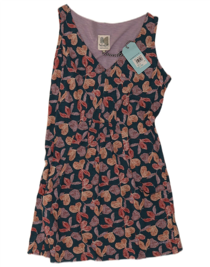 Weird Fish Ärmelloses A-Linien-Kleid für Damen, Größe M, mehrfarbig, Blumenmuster