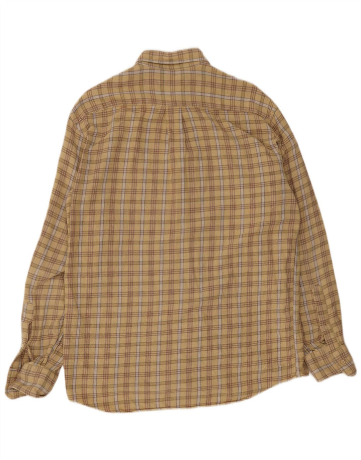 Hugo Boss Herren-Flanellhemd, Größe 41, groß, beige kariert