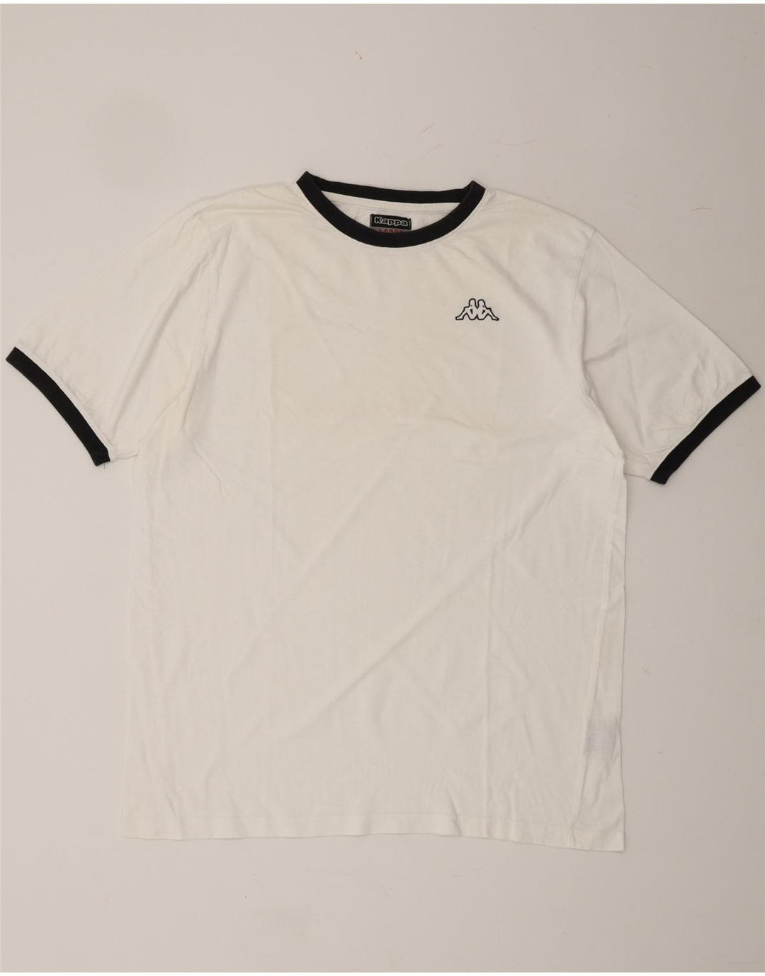 KAPPA Mens T-Shirt Top Large White Cotton Vintage Kappa and Second-Hand Kappa from Messina Hembry 
