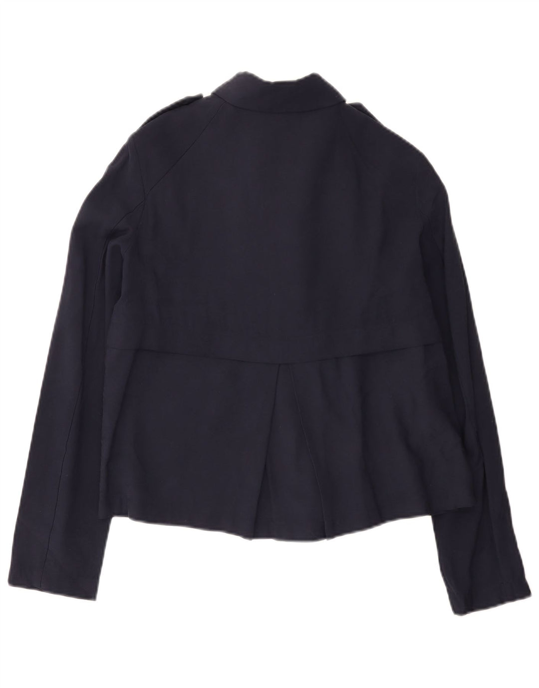 Zara Damen Bomberjacke UK 10 Small Marineblaue Viskose