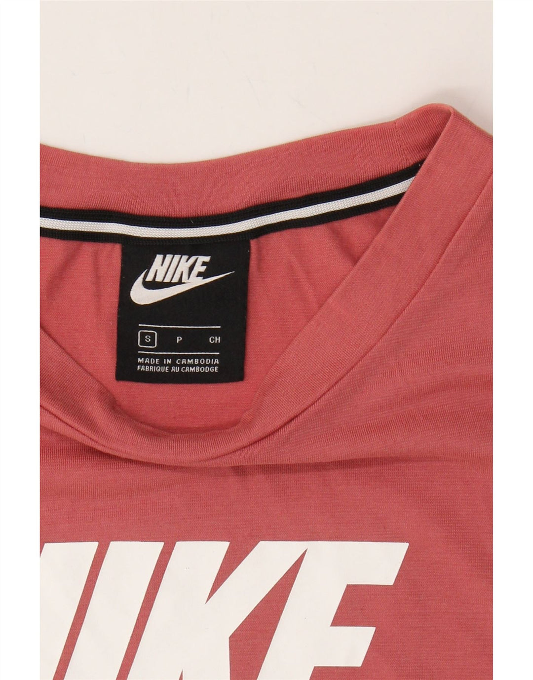 NIKE Mens Graphic T-Shirt Top Small Pink Polyester Vintage Nike and Second-Hand Nike from Messina Hembry 