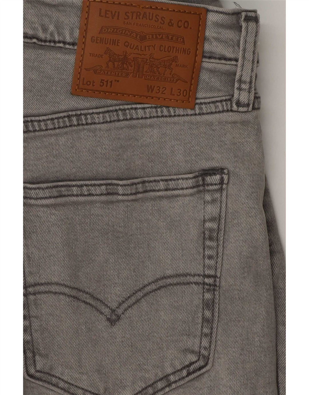 Levi's Herren 511 Slim Jeans W32 L30 Graue Baumwolle