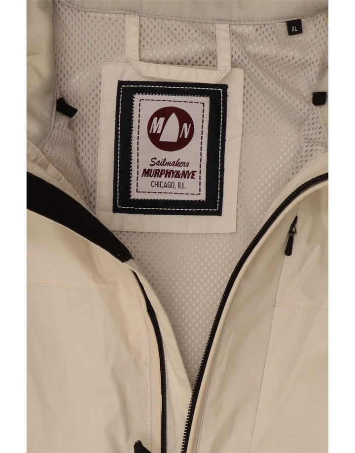 Murphy & Nye Damen Regenjacke UK 18 XL Off White Colourblock