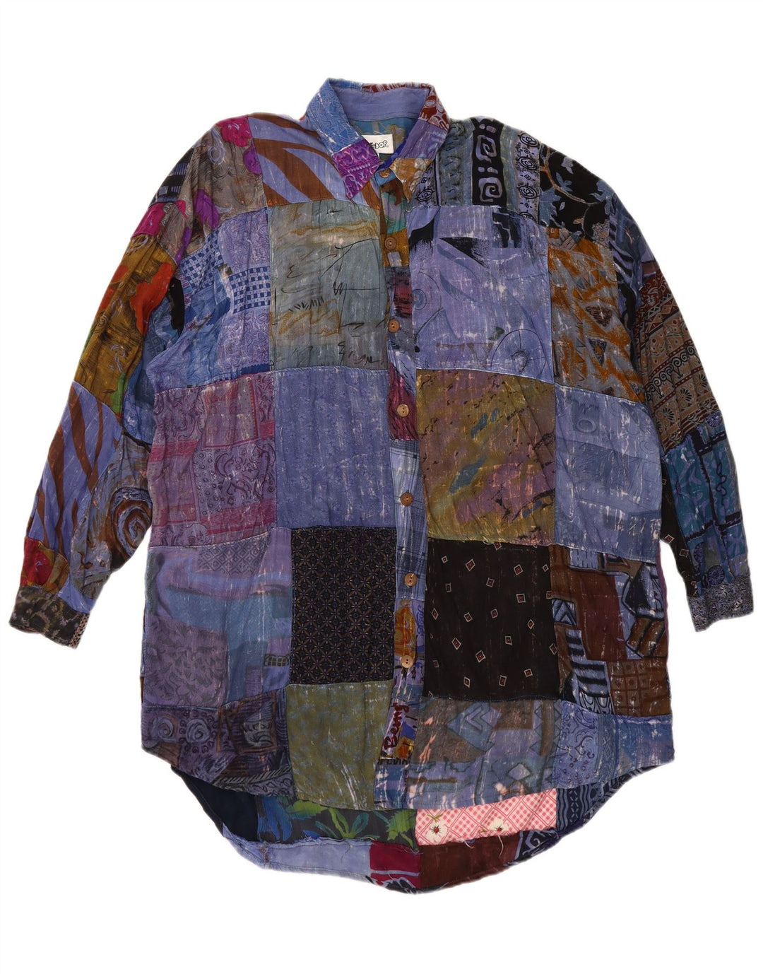 We Be Bop Damen-Hemdkleid in Übergröße, Gr. 18, XL, mehrfarbig, Patchwork