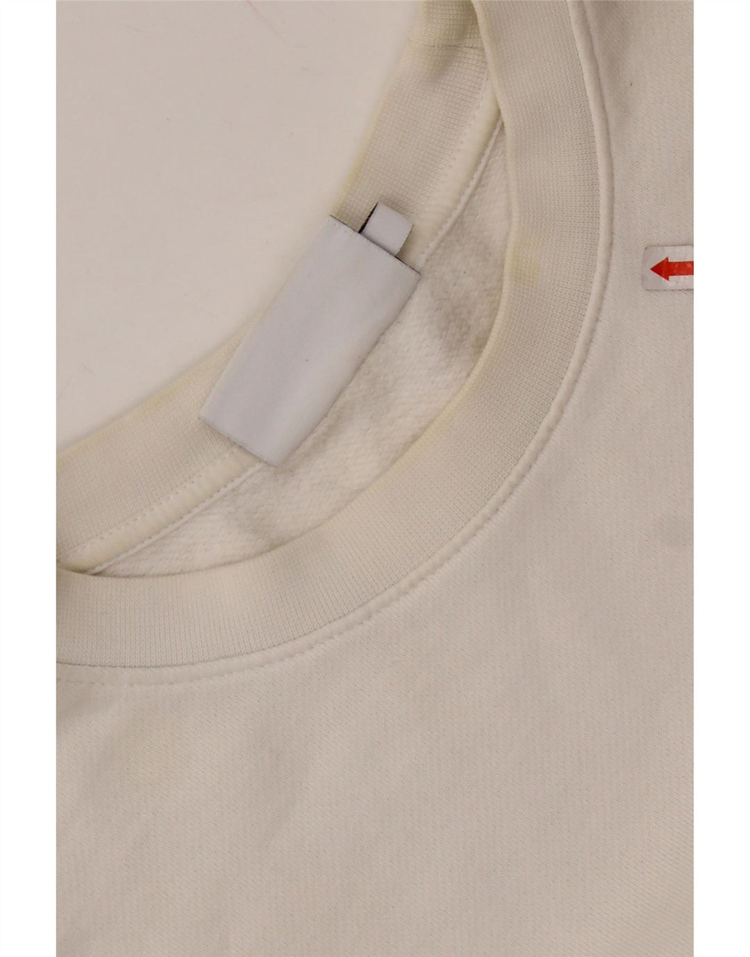 CALVIN KLEIN Mens Graphic Sweatshirt Jumper Medium White Cotton