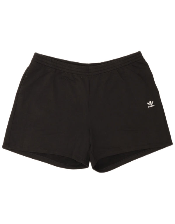 Adidas Damen Sportshorts UK 24/26 2XL Schwarz Baumwolle