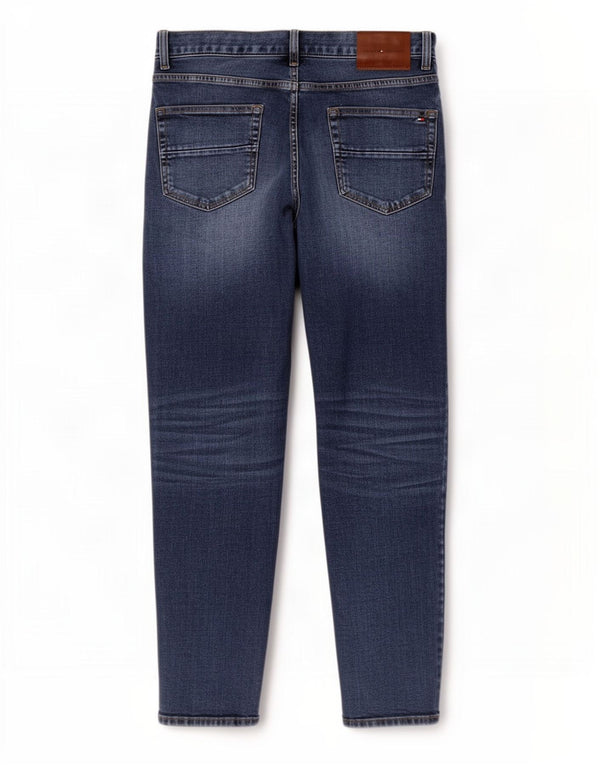 Tommy Hilfiger Herren Harlem Relaxed Fit Tapered Jeans W32 L30 Blaue Baumwolle