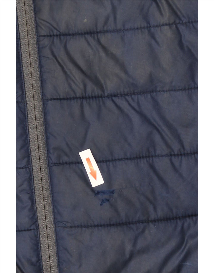 Columbia Herren-Jacke mit Kapuze, gepolstert, UK 40, Größe L, blaues Nylon
