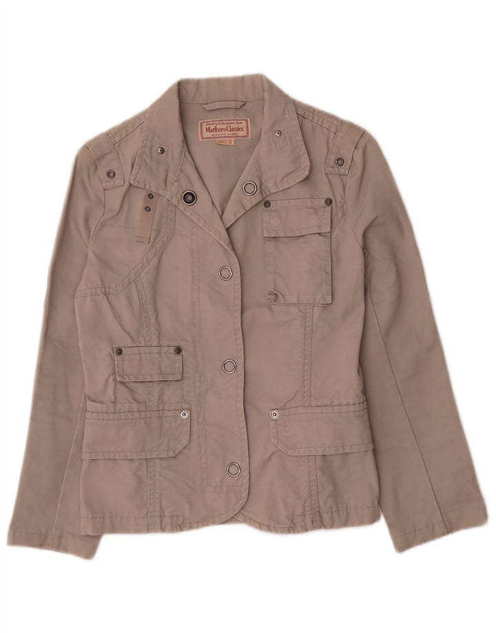 Marlboro Classics Damen Utility-Jacke EU 36 Small Beige Baumwolle