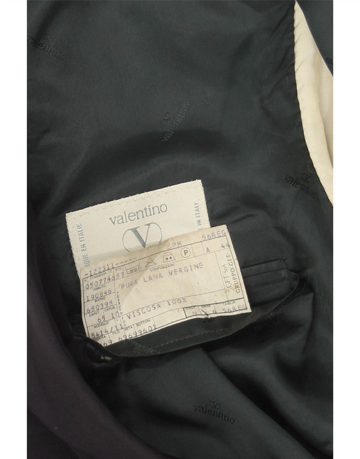 Valentino Herren 2-Knopf-Blazerjacke IT 56 3XL Marineblaue Schurwolle