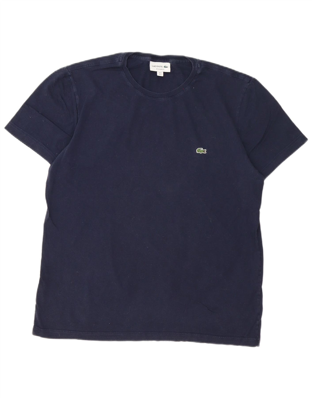 Lacoste Herren-T-Shirt mit normaler Passform, Größe 5, groß, marineblaue Baumwolle