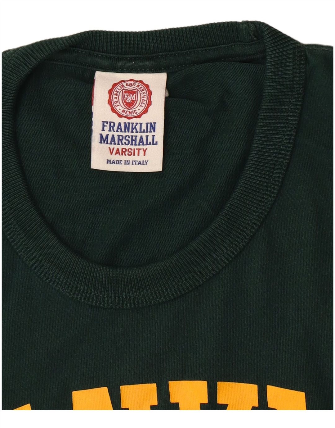 Franklin Marshall Herren-T-Shirt mit Grafik, Größe S, Grün, Baumwolle