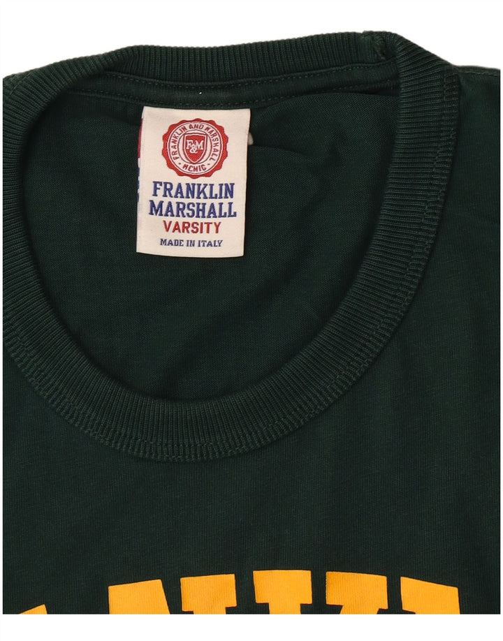 Franklin Marshall Herren-T-Shirt mit Grafik, Größe S, Grün, Baumwolle
