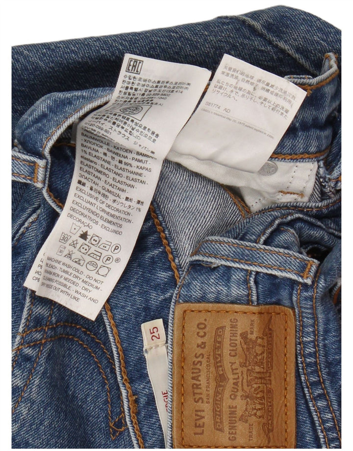 Levi's Damen Wedge Straight Jeans W25 L27 Blaue Baumwolle