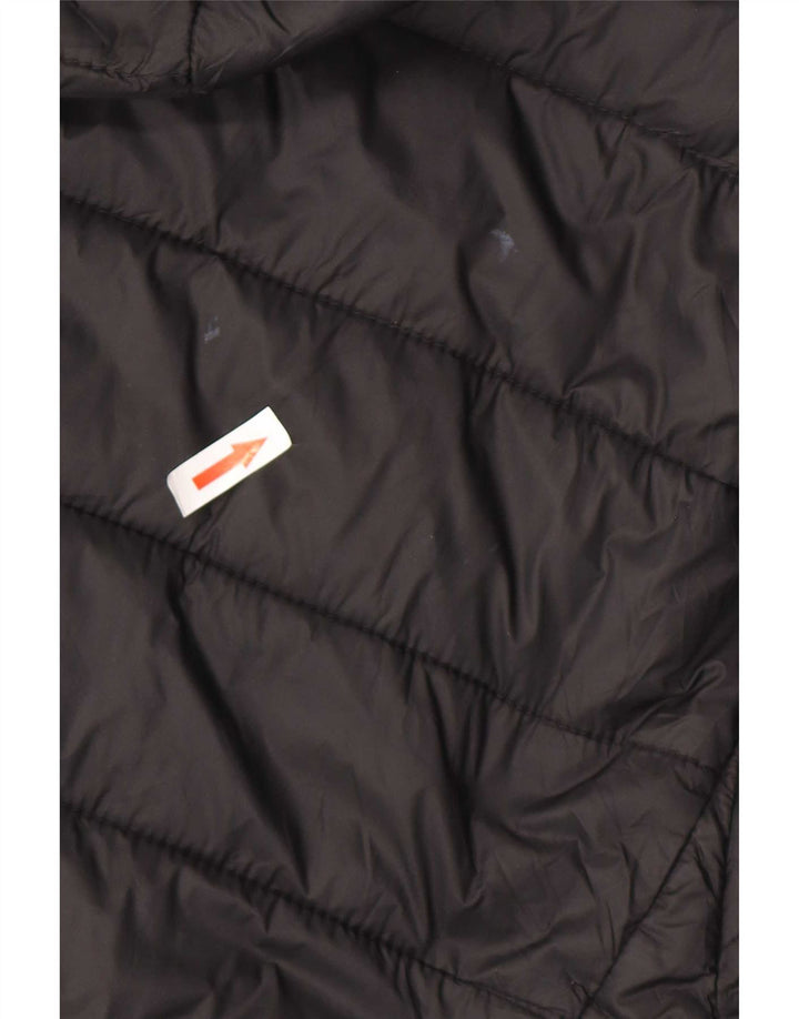 Hugo Boss gepolsterte Herrenjacke mit Kapuze, UK 44 2XL, schwarzes Polyamid