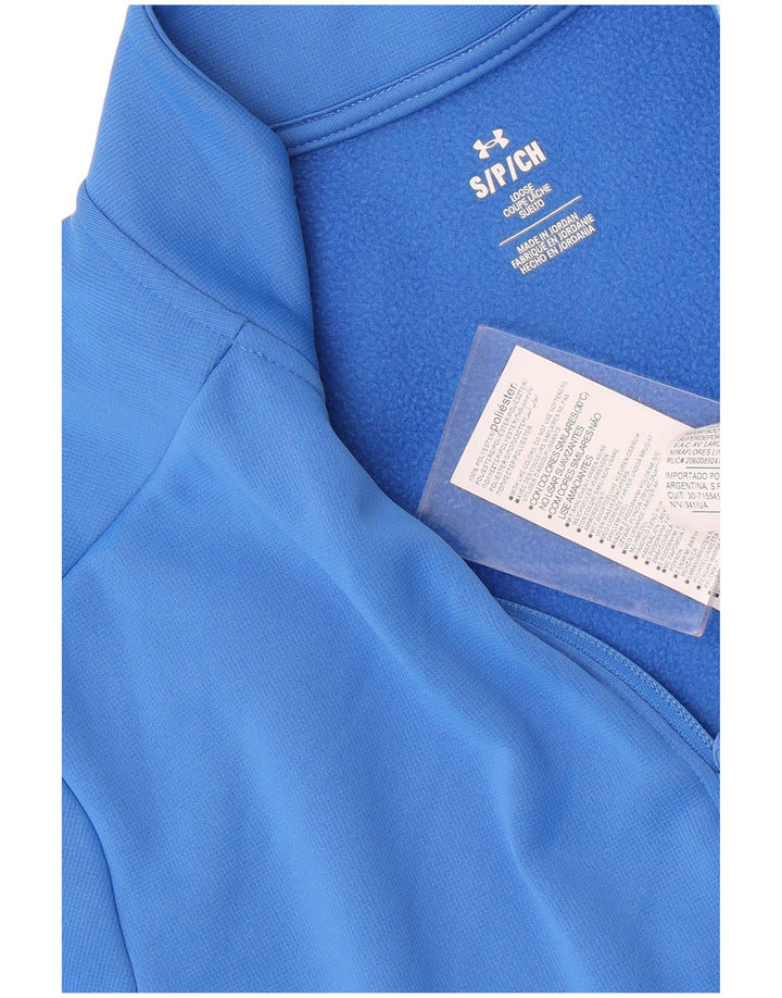 Under Armour Herren-Sweatshirt mit Reißverschluss am Hals, klein, blau, Polyester
