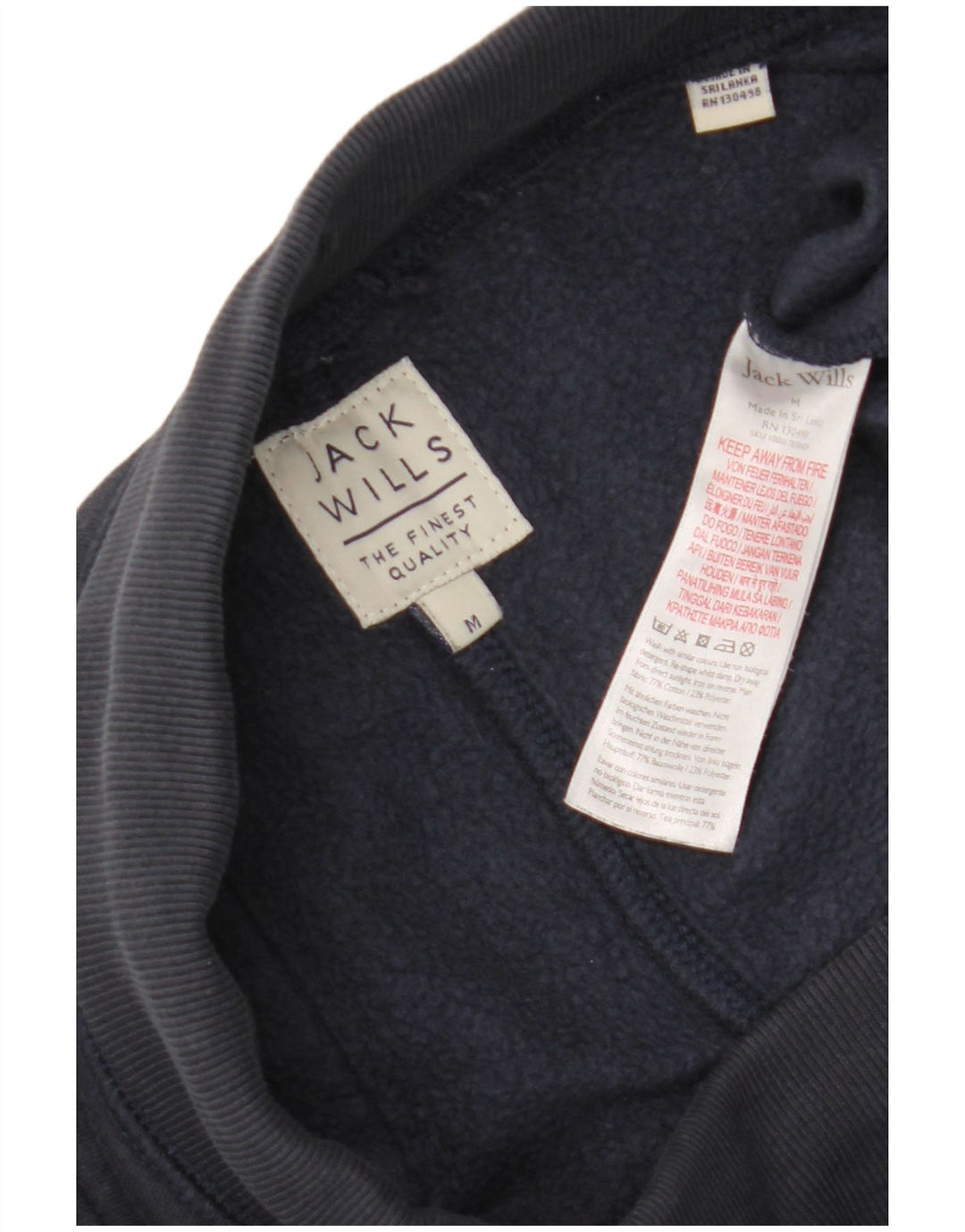 Jack Wills Herren-Sportshorts aus mittelblauer Baumwolle in Marineblau