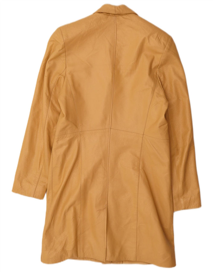 Carmen Damen Ledermantel UK 12 Mittelgelbes Leder