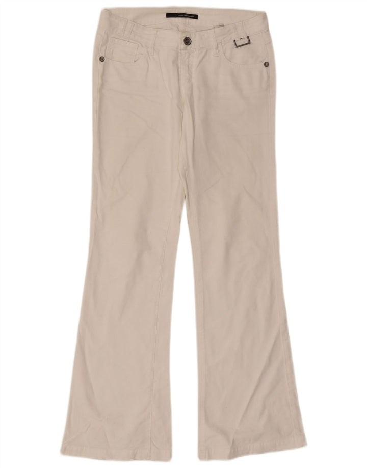 Atos Lombardini Damen Bootcut Jeans W30 L31 Weiße Baumwolle