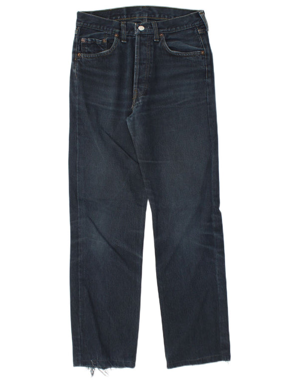 Levi's Damen 501 Straight Jeans W29 L28 Marineblaue Baumwolle