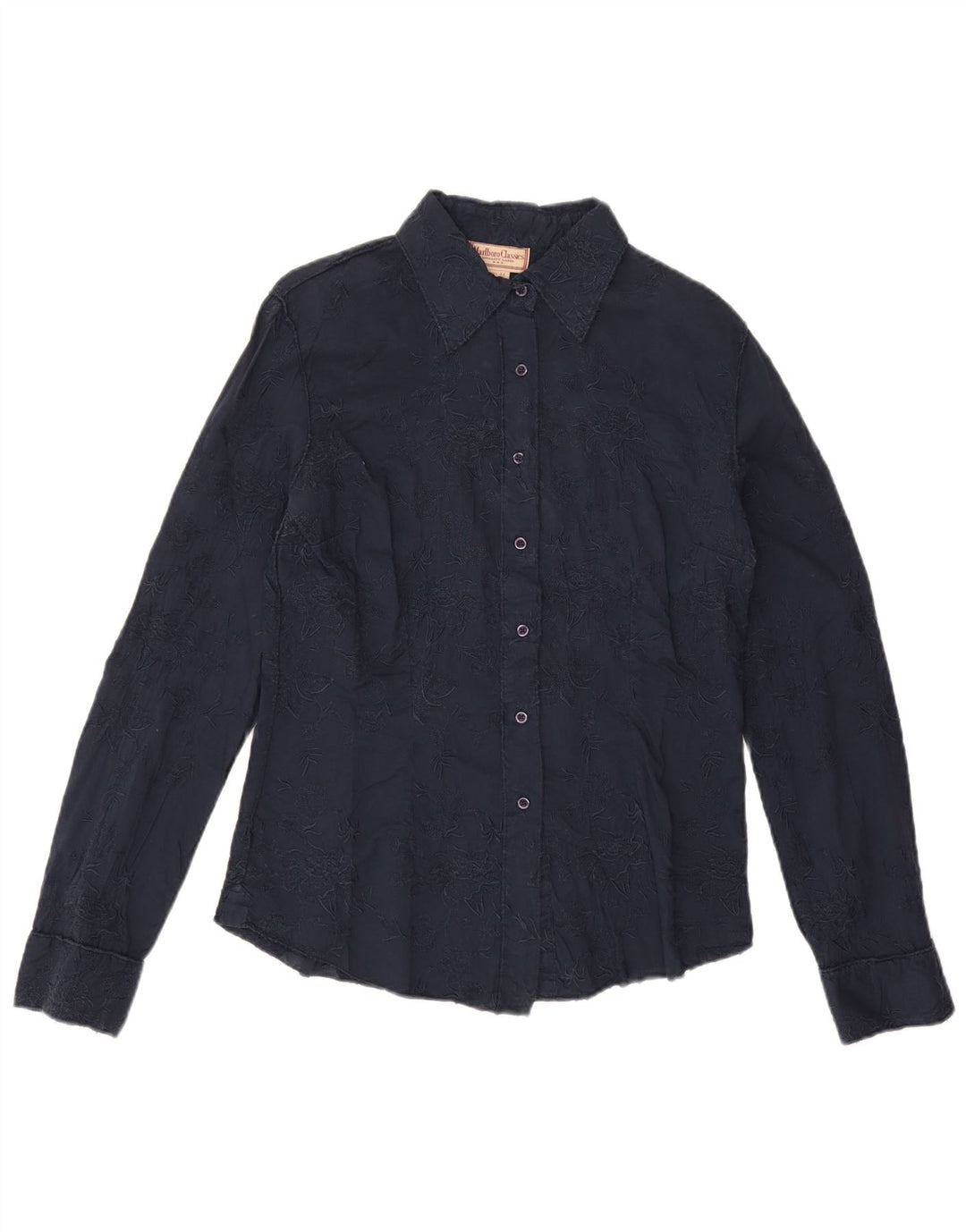 Marlboro Classics Damenhemd EU 44 XL Marineblau mit Blumenmuster