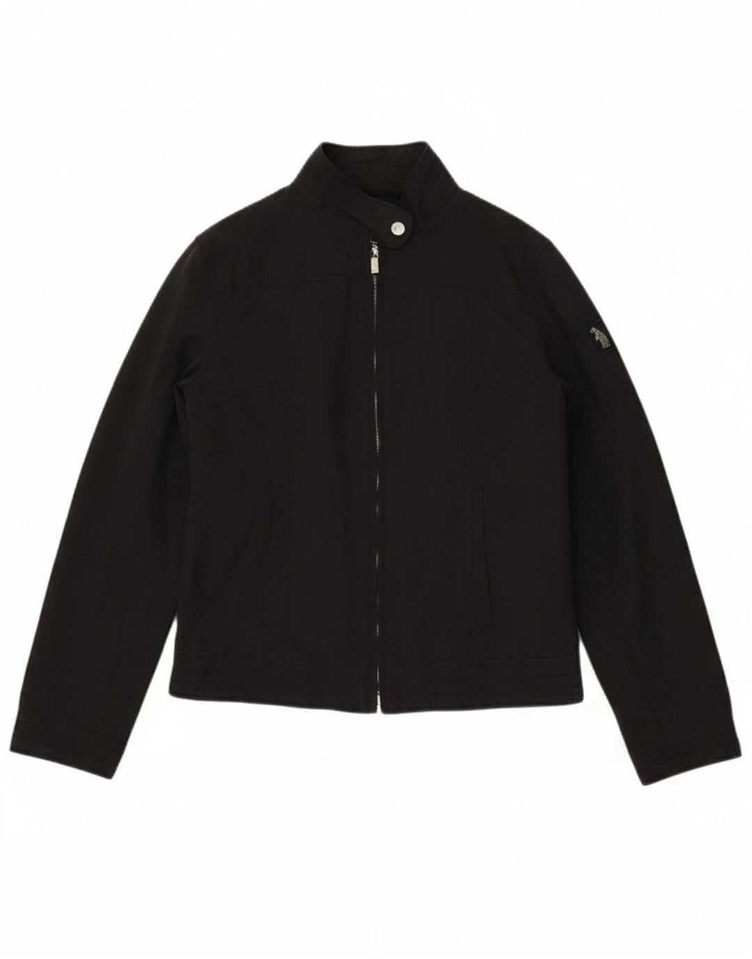 REFRIGUE Womens Bomber Jacket UK 12 Medium Black Nylon