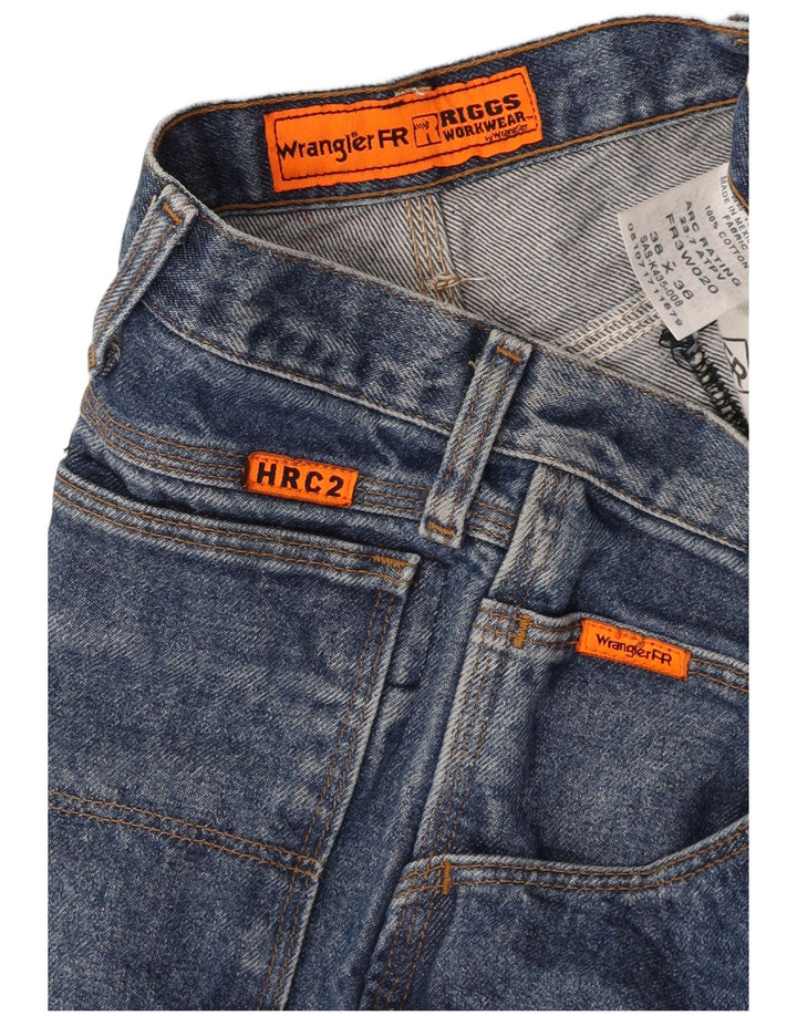 WRANGLER Herren Straight Jeans W38 L36 Blaue Baumwolle