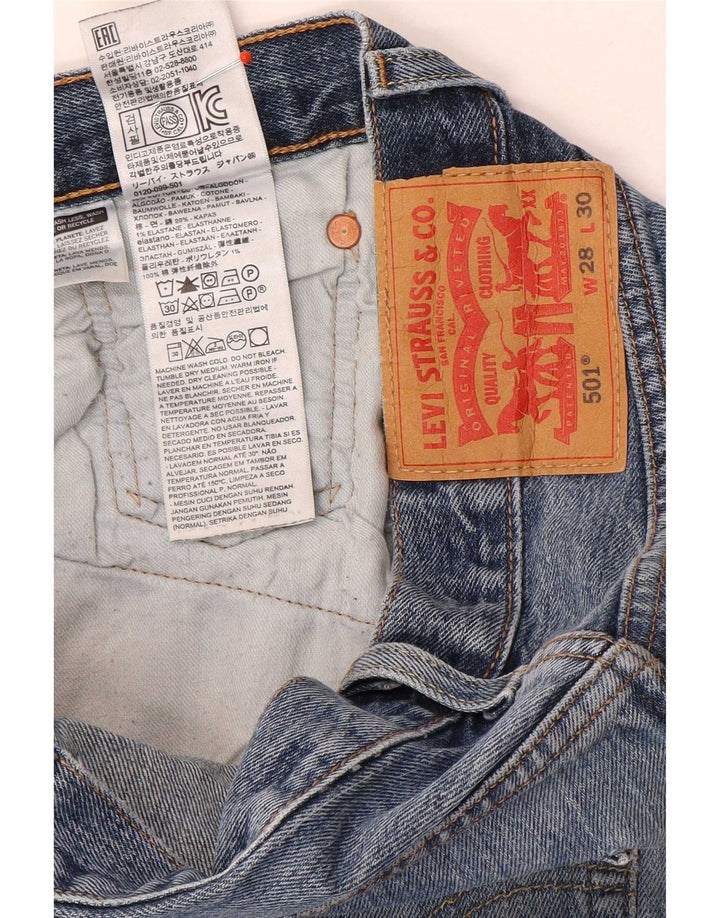 Levi's Herren 501 Straight Jeans W28 L30 Blaue Baumwolle