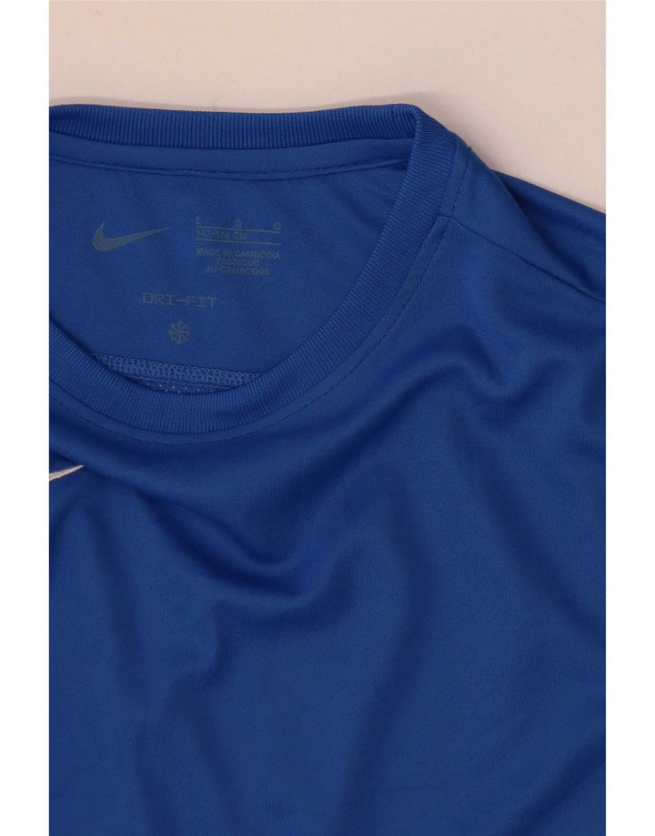 Nike Dri-Fit-Oberteil für Jungen, langärmlig, 12–13 Jahre, Größe L, Blau