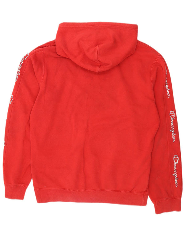Champion Herren-Kapuzenpullover mit Grafik, mittelrote Baumwolle