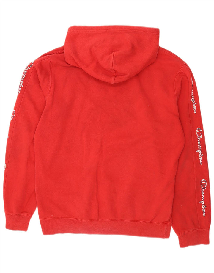 Champion Herren-Kapuzenpullover mit Grafik, mittelrote Baumwolle