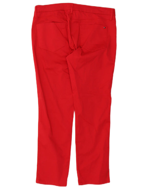 Tommy Hilfiger Damen Milan RW Slim Fit Freizeithose W33 L27 Rote Baumwolle