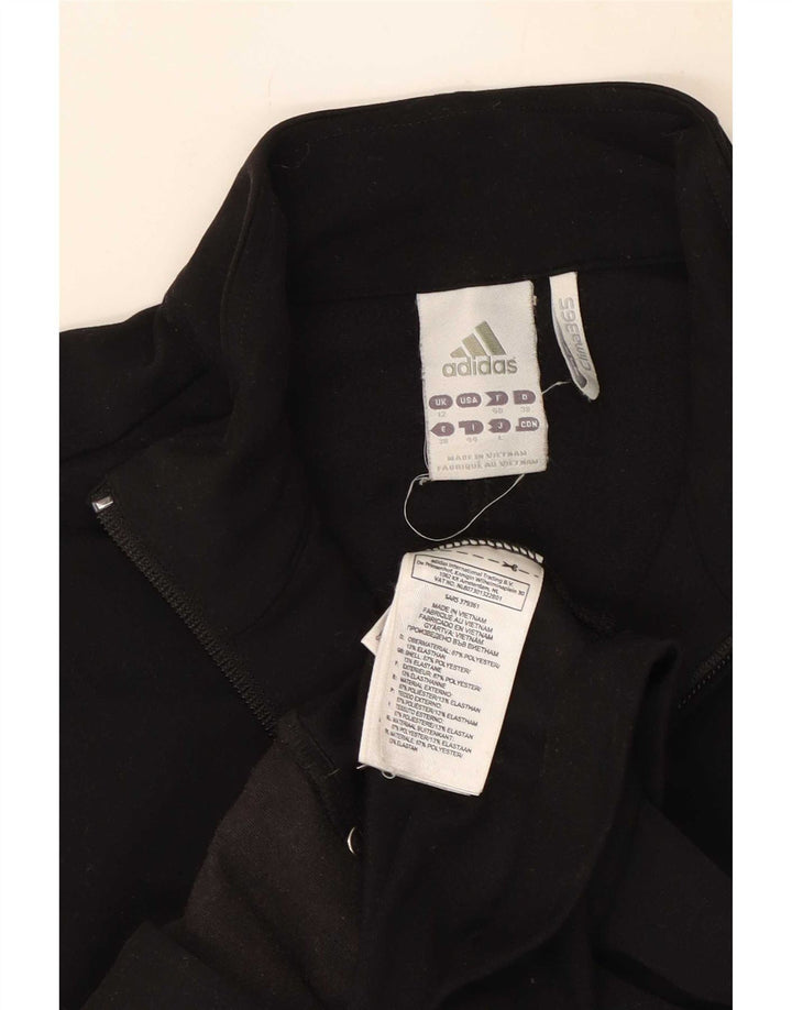 Adidas Damen Clima 365 Trainingsanzug Top Jacke UK 12 Medium Schwarz Polyester