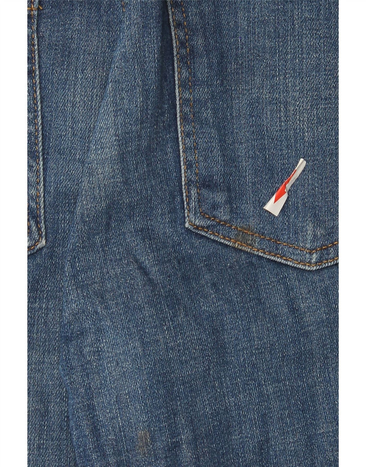 Zara Damen Bootcut Jeans EU 38 Small W28 L27 Marineblaue Baumwolle