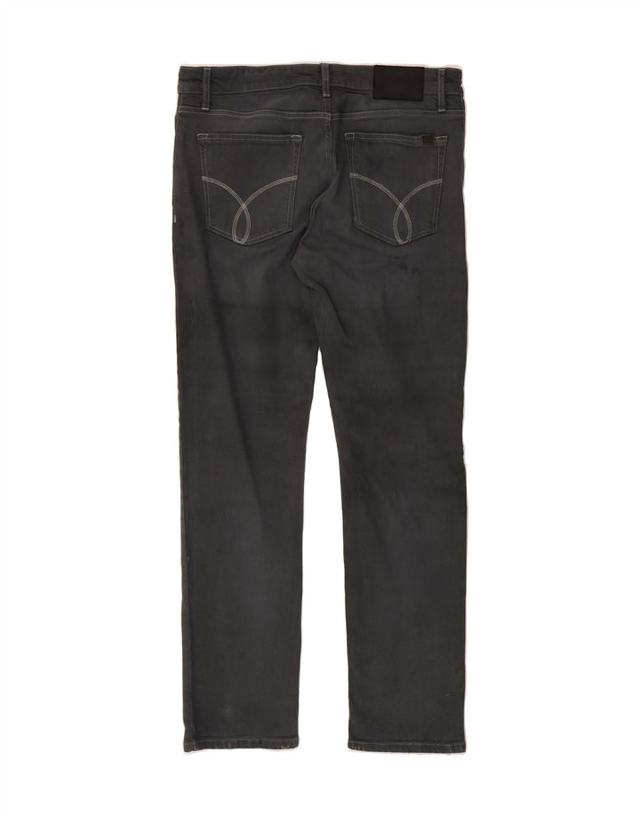 CALVIN KLEIN Mens Slim Straight Jeans W32 L32 Grey Cotton Vintage Calvin Klein and Second-Hand Calvin Klein from Messina Hembry 