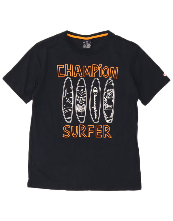 Champion T-Shirt mit Grafik für Jungen, 15–16 Jahre, 2XL, Marineblau, Baumwolle