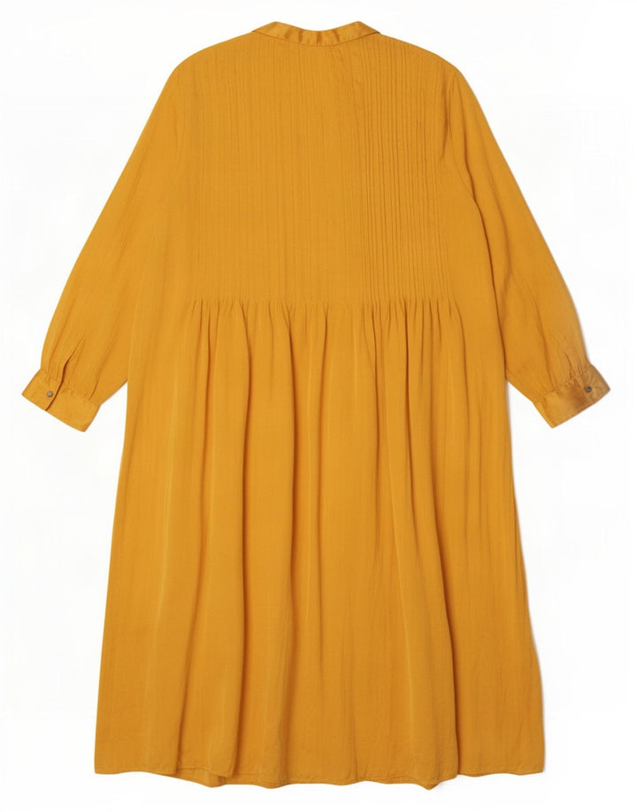 Zara Damen Hemdkleid UK 20 2XL Gelbes Polyester