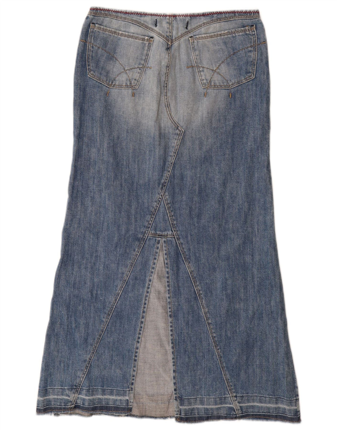 GAS Damen-Jeansrock mit hoher Taille, Größe S, W27, Blau