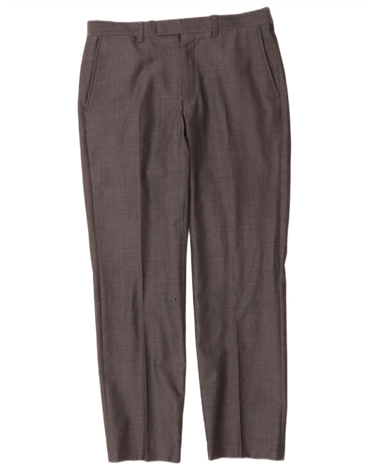 Marks & Spencer Herren Autograph Gerade Anzughose W32 L31 Graue Wolle