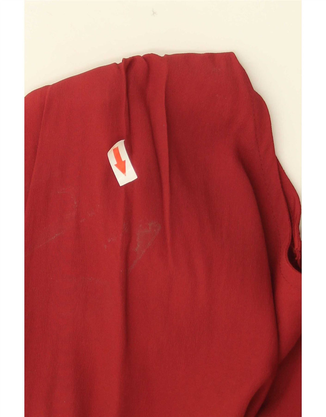 Vintage Damen Bluse Top IT 46 Große rote Seide