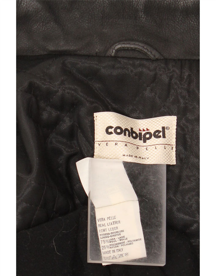 CONBIPEL Herren Ledermantel IT 54 XL Schwarzes Leder